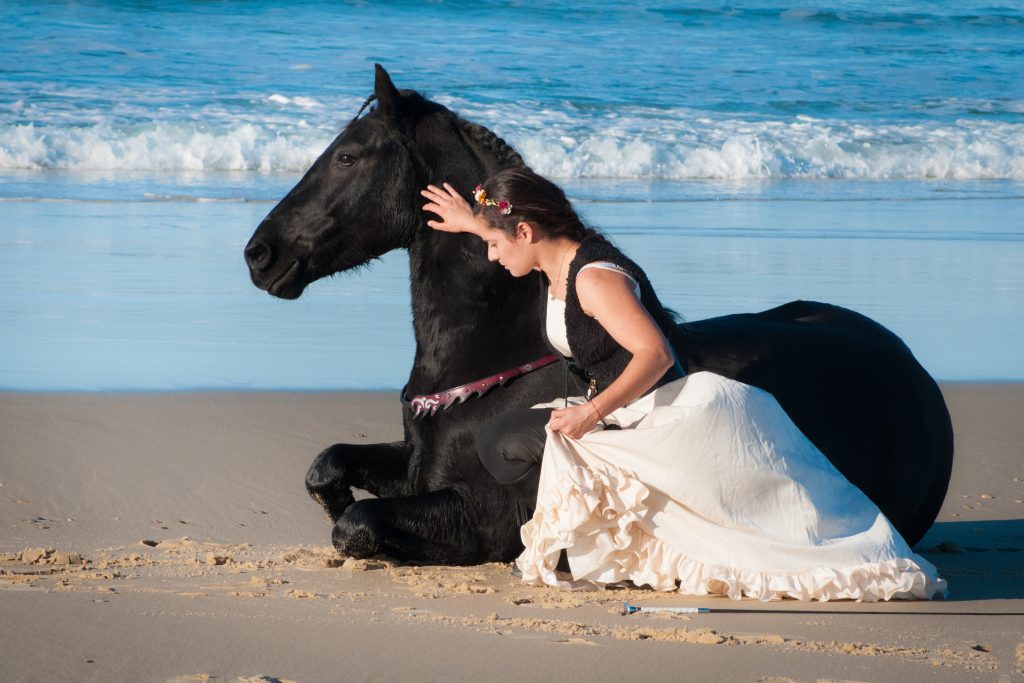 Séance photo chevaux à la plage Julie Warnier